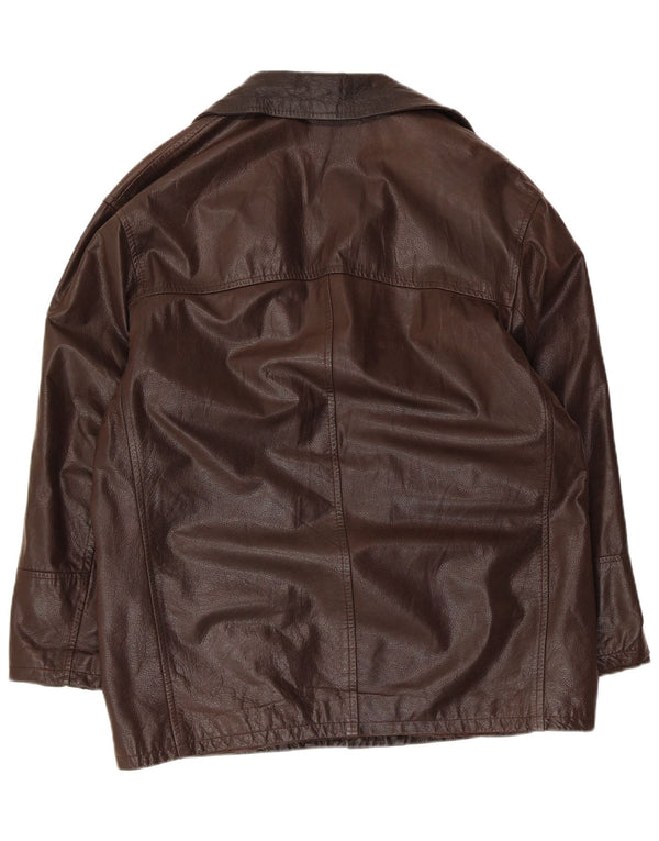 Conbipel Chaqueta De Cuero Para Hombre IT 50 Grande Cuero Marrón
