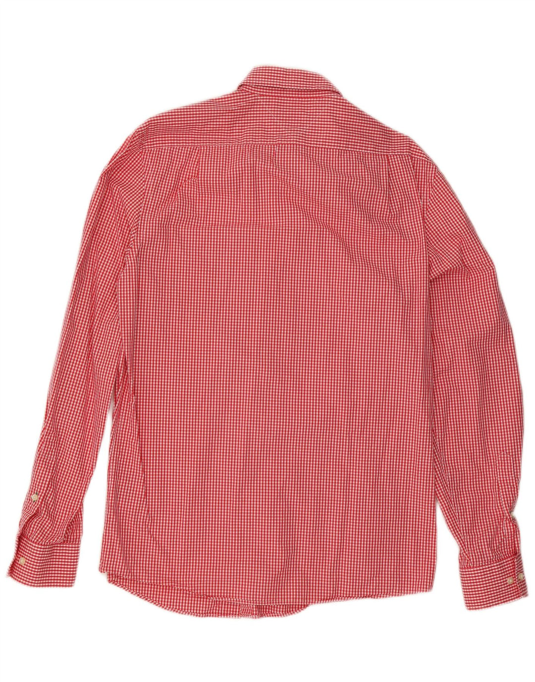 Tommy Hilfiger Camisa Slim Fit para Hombre Talla 15 1/2 Medium Red Gingham