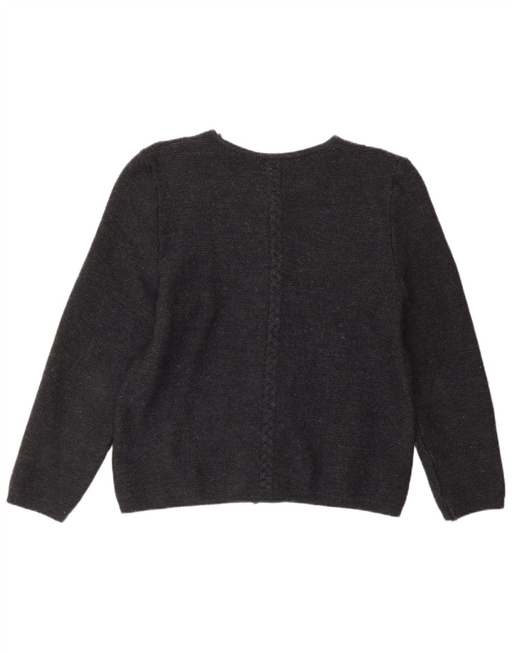 KAUFMANN Cárdigan para mujer IT 44 Lana floral gris medio