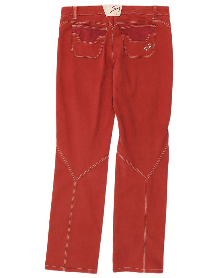 9.2 BY CARLO CHIONNA Pantalones informales rectos para hombre W29 L31 Rojo color block