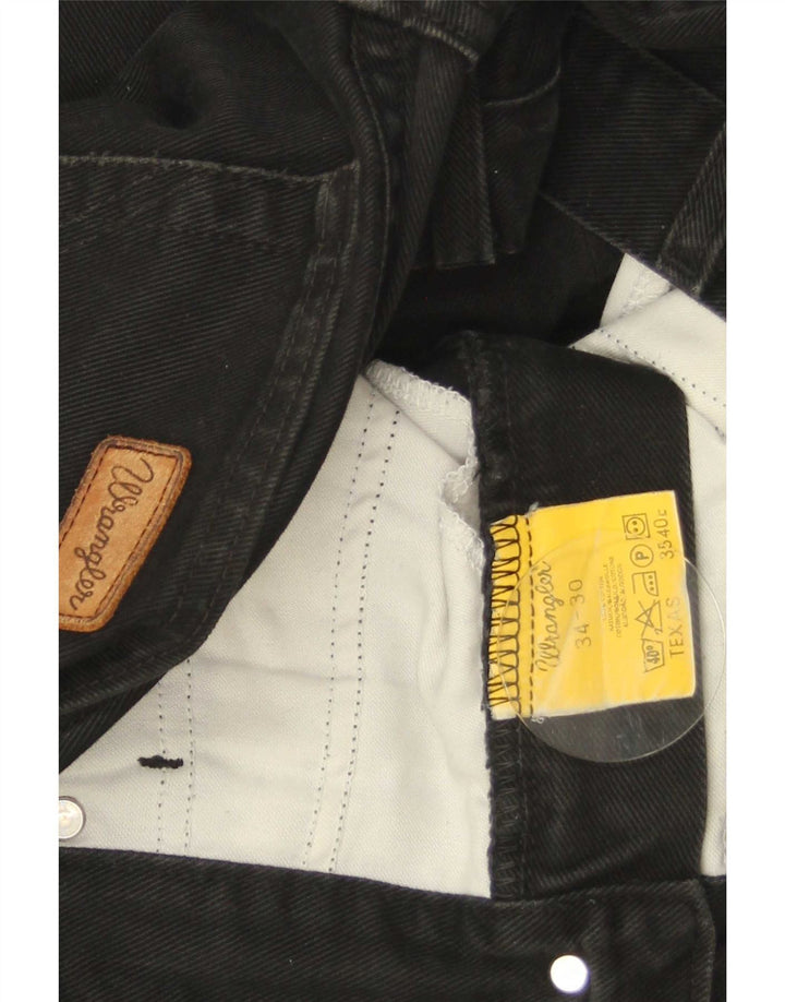 Wrangler Vaqueros rectos Texas para hombre W34 L30 Algodón negro