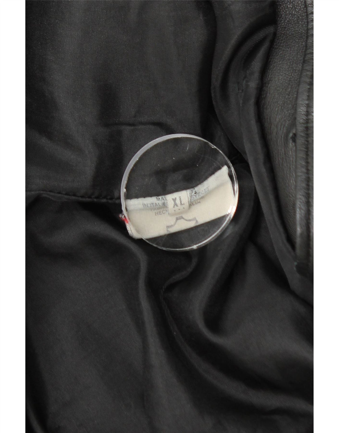 VINTAGE Abrigo de cuero para mujer Reino Unido 18 XL Cuero negro