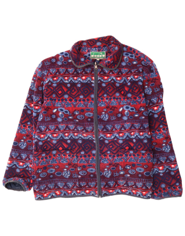 DIADORA Chaqueta polar para hombre UK 40 Large Poliéster geométrico azul marino