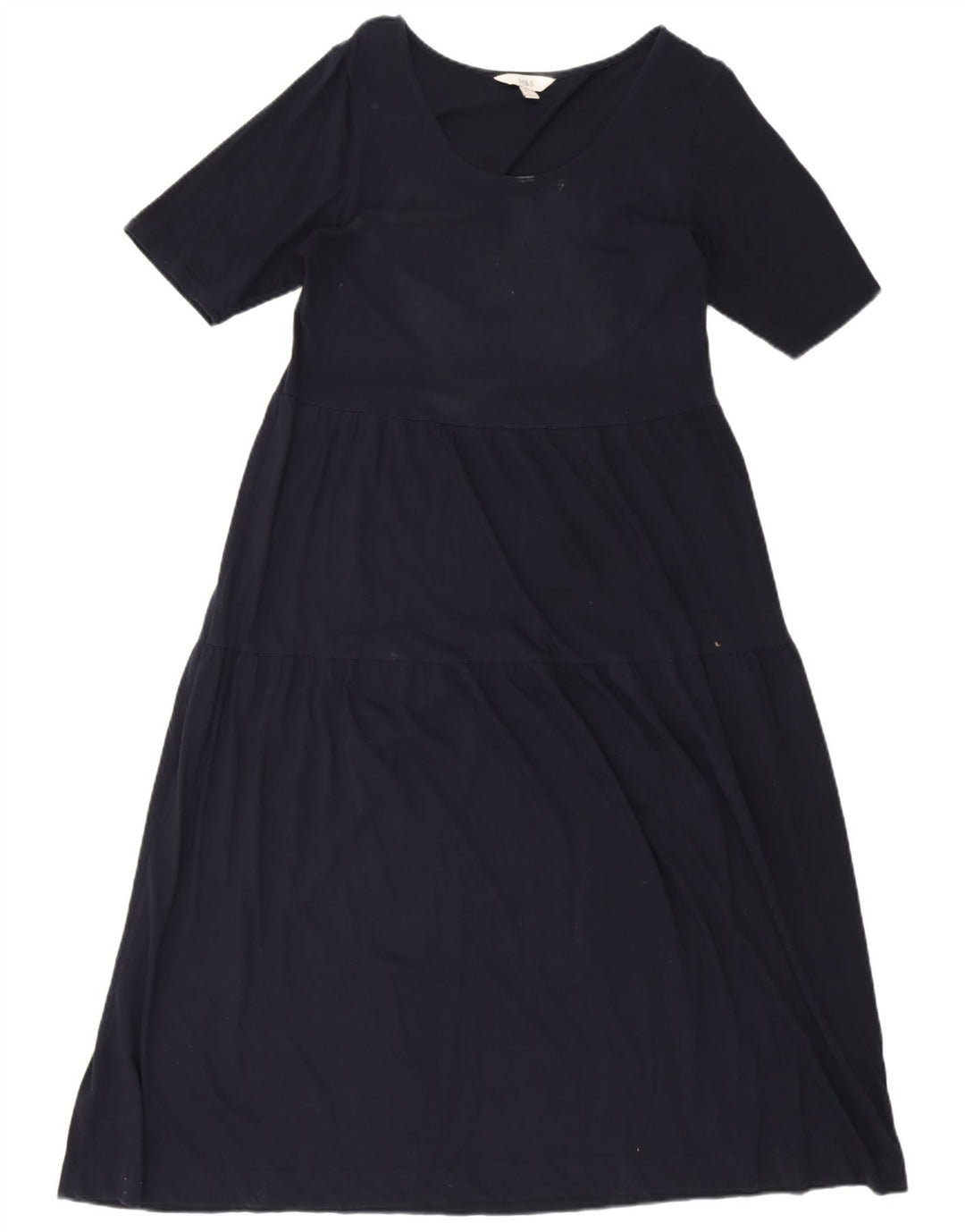 Marks & Spencer Vestido largo regular para mujer UK 44 Algodón azul marino mediano