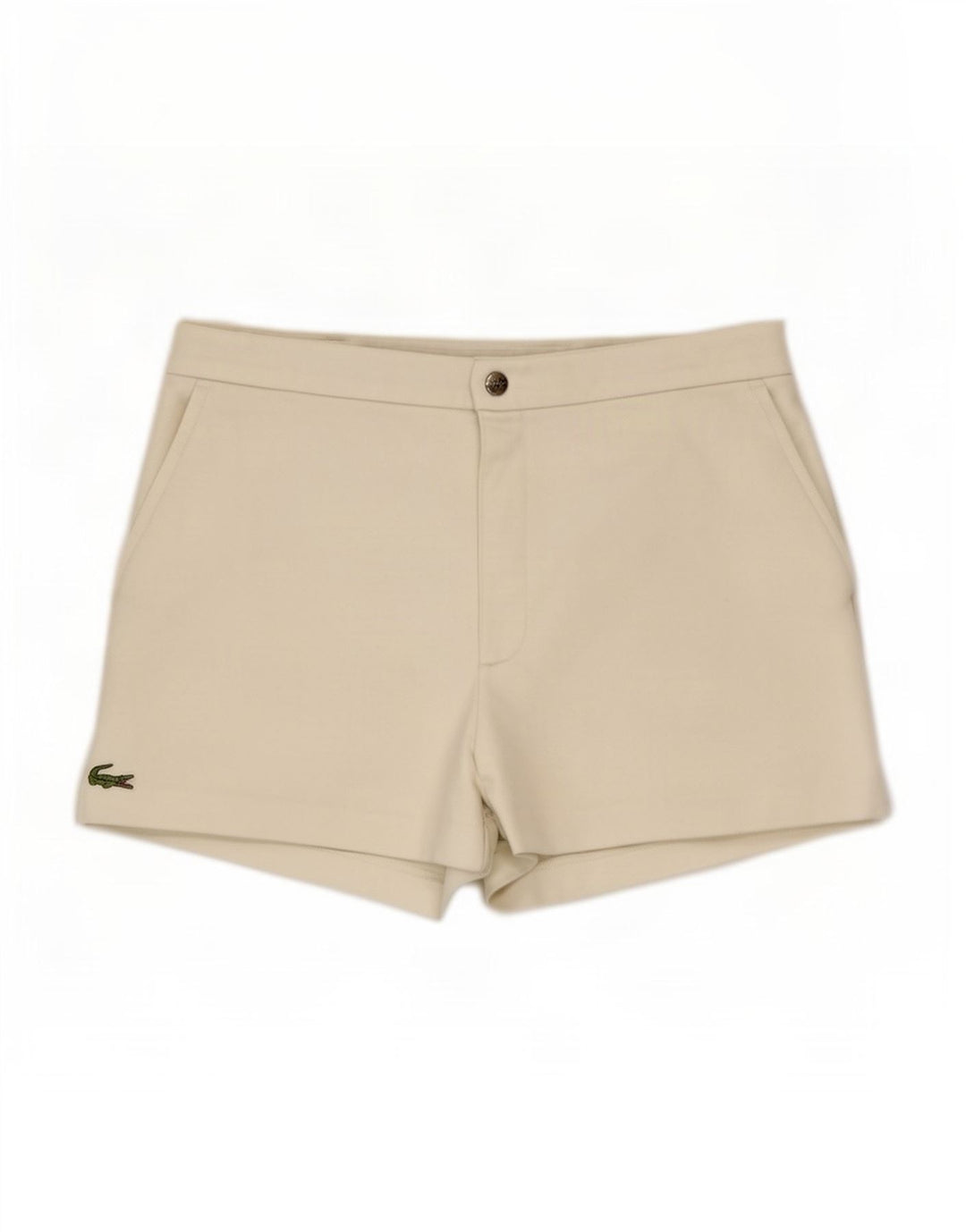 Pantalones cortos para hombre Lacoste Talla 4 Mediano W30 Poliéster blanco