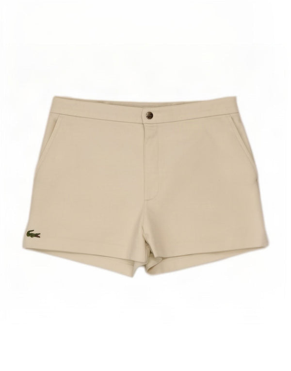Pantalones cortos para hombre Lacoste Talla 4 Mediano W30 Poliéster blanco