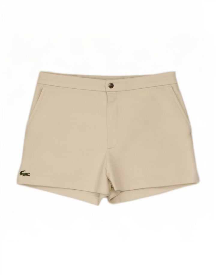 Pantalones cortos para hombre Lacoste Talla 4 Mediano W30 Poliéster blanco