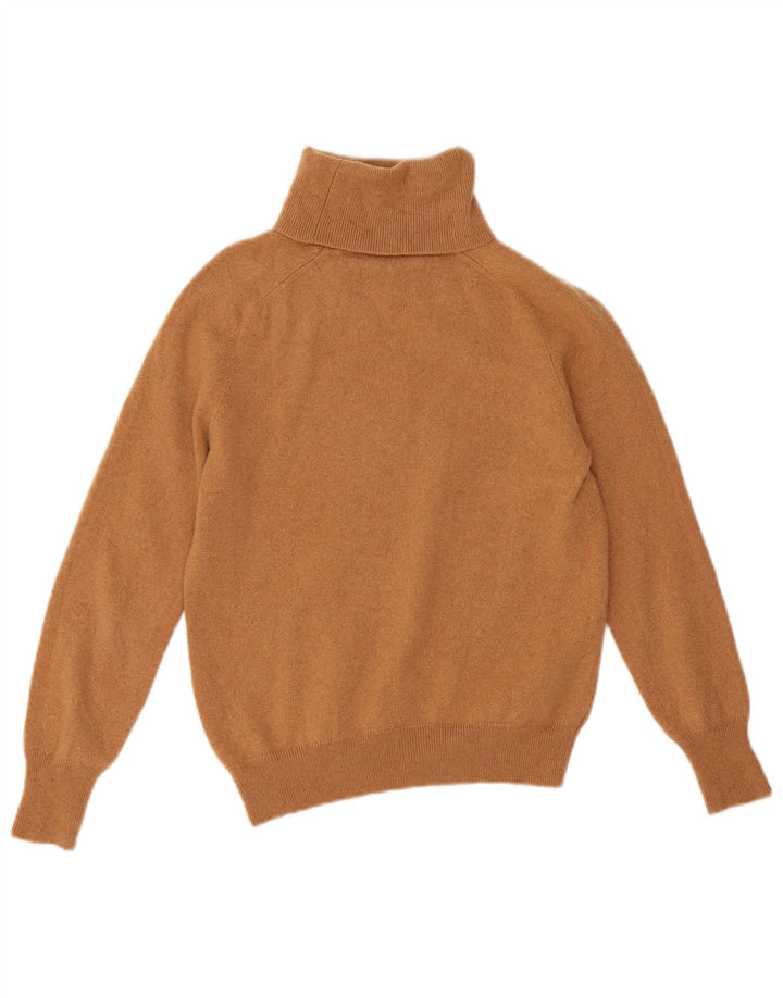 Zara - Jersey con cuello vuelto para mujer, talla 40, lana marrón medio