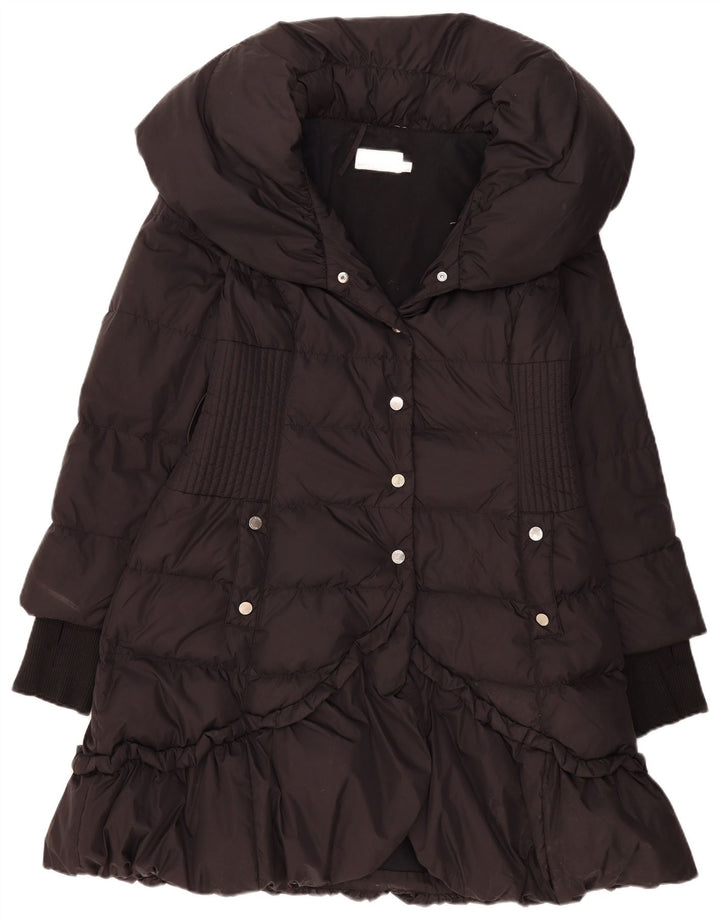 Karen Millen Abrigo acolchado para mujer UK 44 Grande Poliamida negra