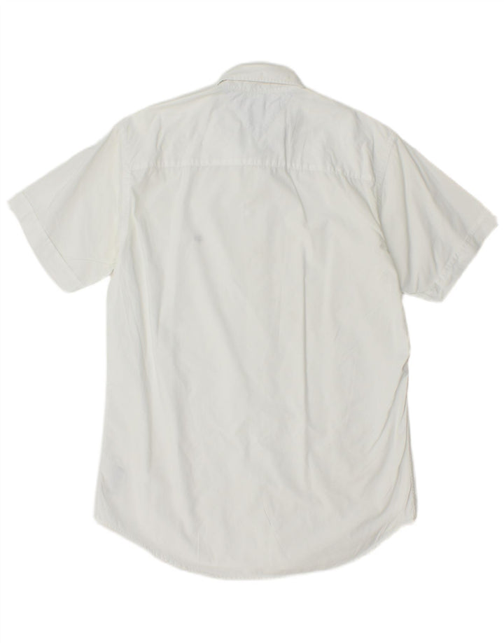 TOMMY HILFIGER Camisa de manga corta para hombre Medium White Cotton