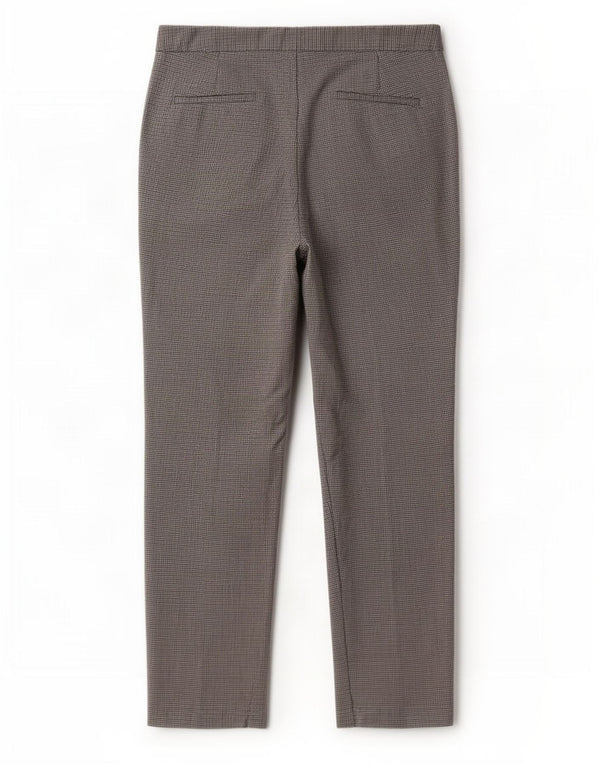 Zara Pantalones Chinos Crop Slim para Mujer EU 38 Small W28 L26 Gris Pata de Gallo