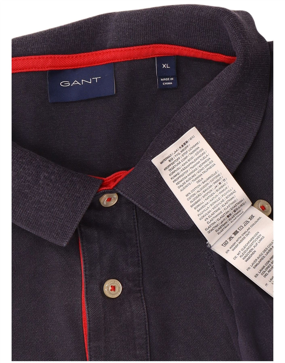 Gant Polo Hombre XL Azul Marino Algodón