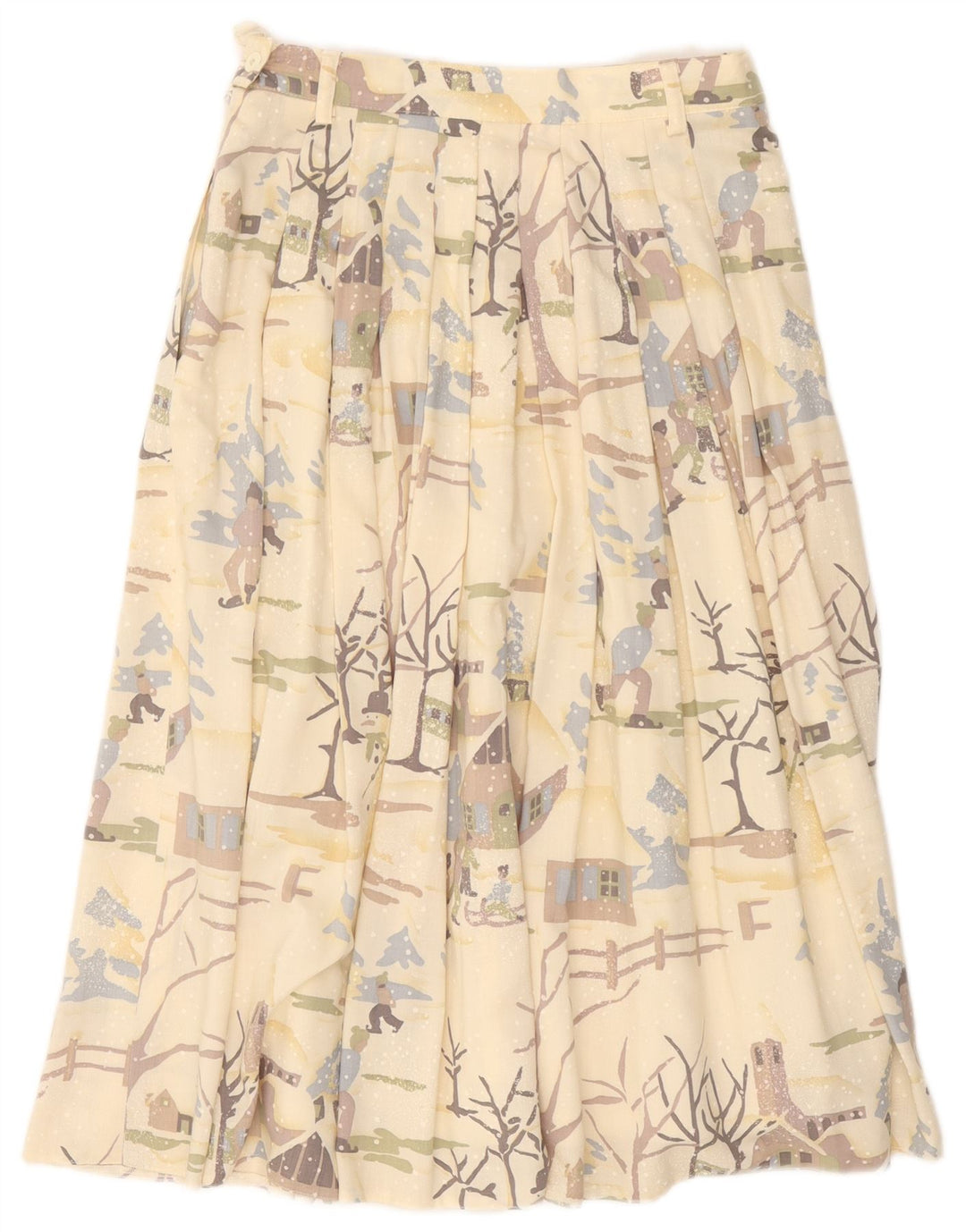 Catherine Hapfer Falda plisada gráfica para mujer EU 40 Medium W27 Beige
