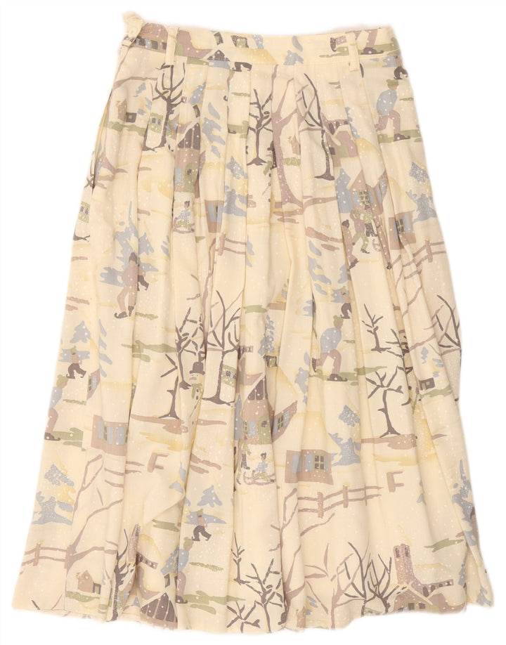 Catherine Hapfer Falda plisada gráfica para mujer EU 40 Medium W27 Beige