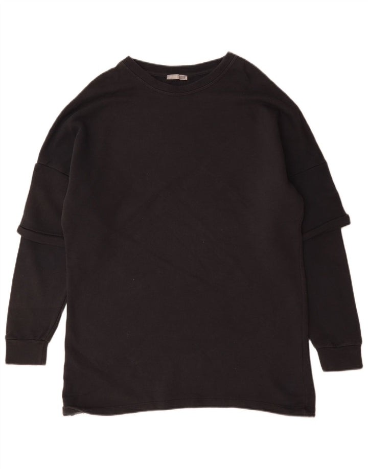 Zara Hombre Sudadera Jumper Small Negro Algodón