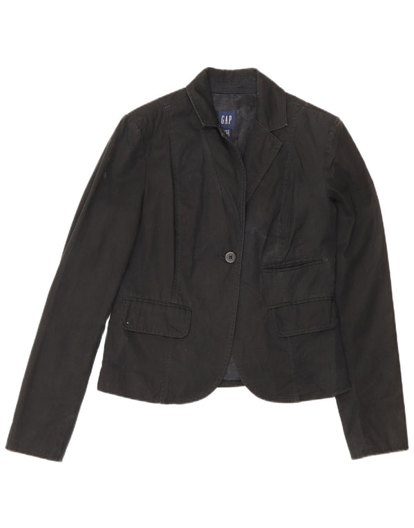 Gap Chaqueta tipo blazer con 1 botón para mujer UK 6 XS Algodón negro