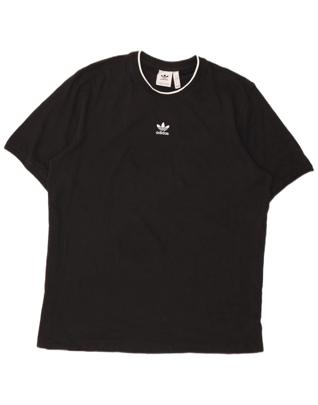 ADIDAS Camiseta Hombre Top Grande Algodón Negro