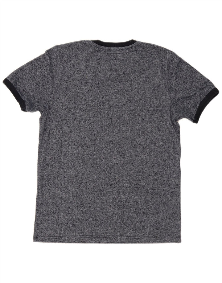 SUPERDRY Camiseta gráfica para hombre Top mediano de algodón moteado en azul marino