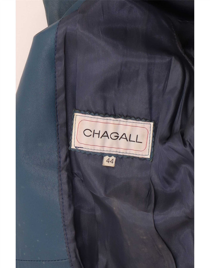 Chaqueta de cuero Chagall para mujer IT 44 Azul medio