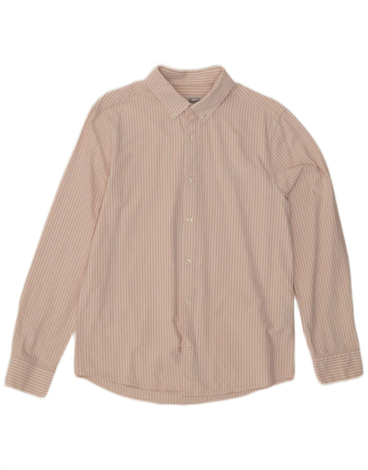 PENGUIN Camisa de hombre Algodón raya diplomática rosa medio