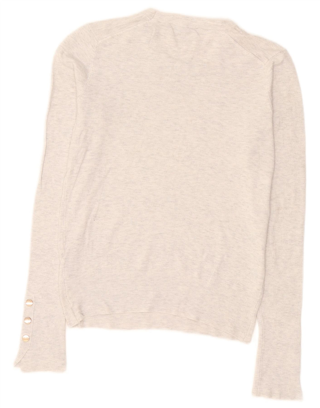 Zara - Jersey de cuello redondo para mujer, talla 40, color gris medio moteado