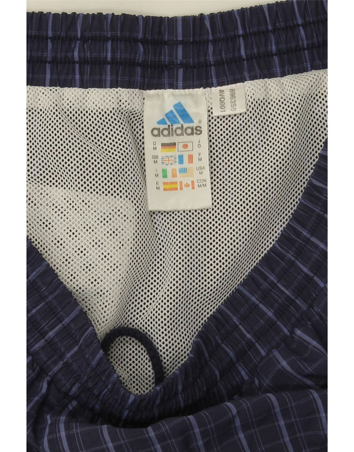 Bañador Adidas Hombre Mediano Azul Marino A Cuadros Poliamida