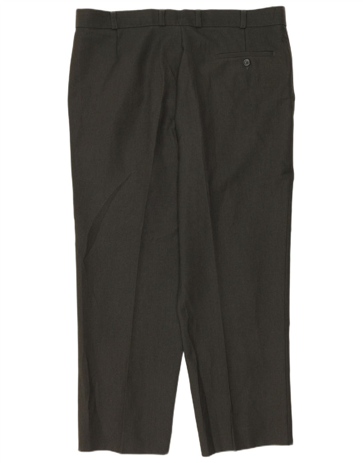 Marks & Spencer Pantalón chino recto para hombre W38 L29 Poliéster verde