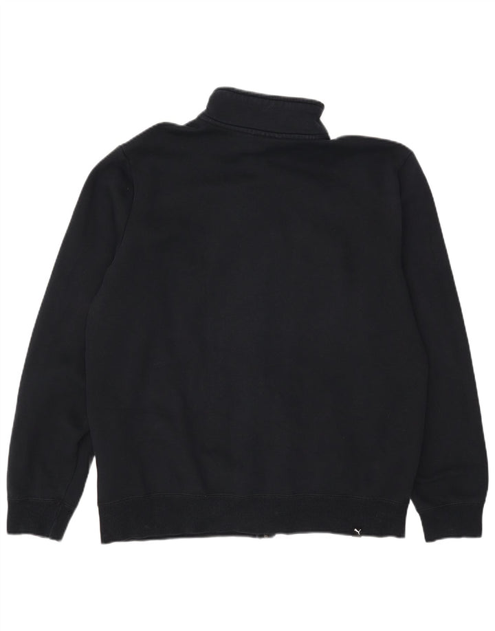 Puma - Chaqueta de chándal para hombre, talla grande, algodón negro