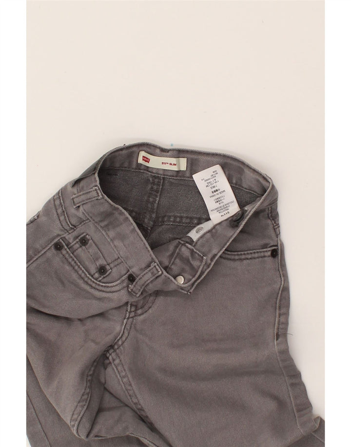 LEVI'S Boys 511 Slim Jeans 6-7 Years W22 L21 Grey Cotton Vintage Levi's and Second-Hand Levi's from Messina Hembry 