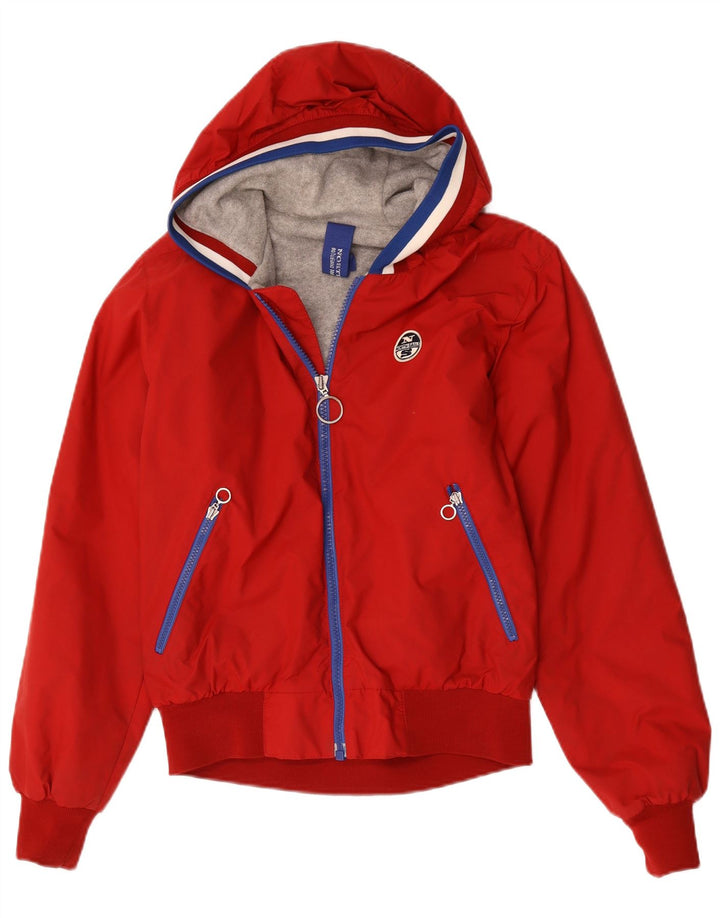 North Sails Chaqueta bomber con capucha para hombre UK 36 Small Rojo Poliéster