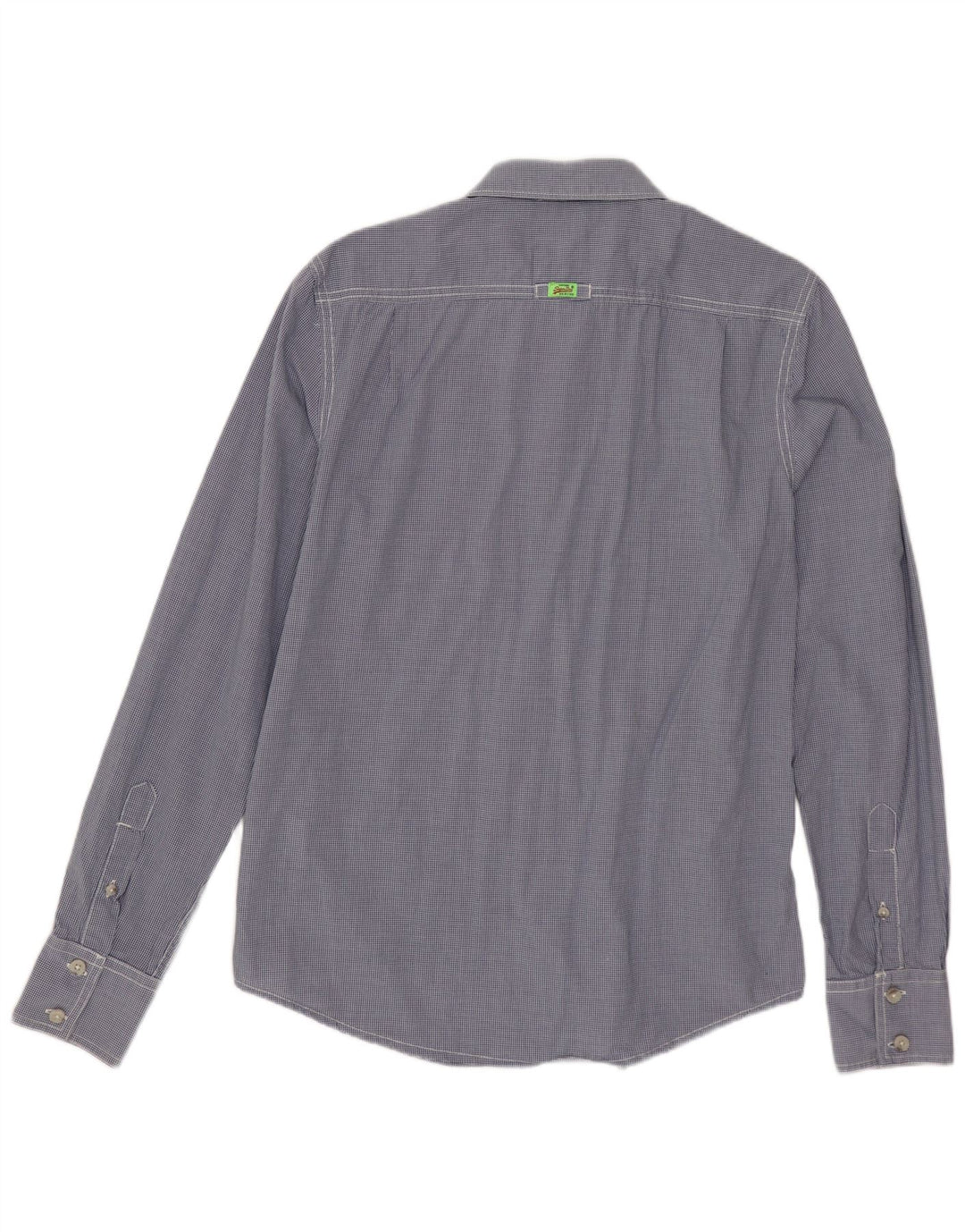 Camisa SUPERDRY Hombre Algodón Vichy Azul Marino Mediano