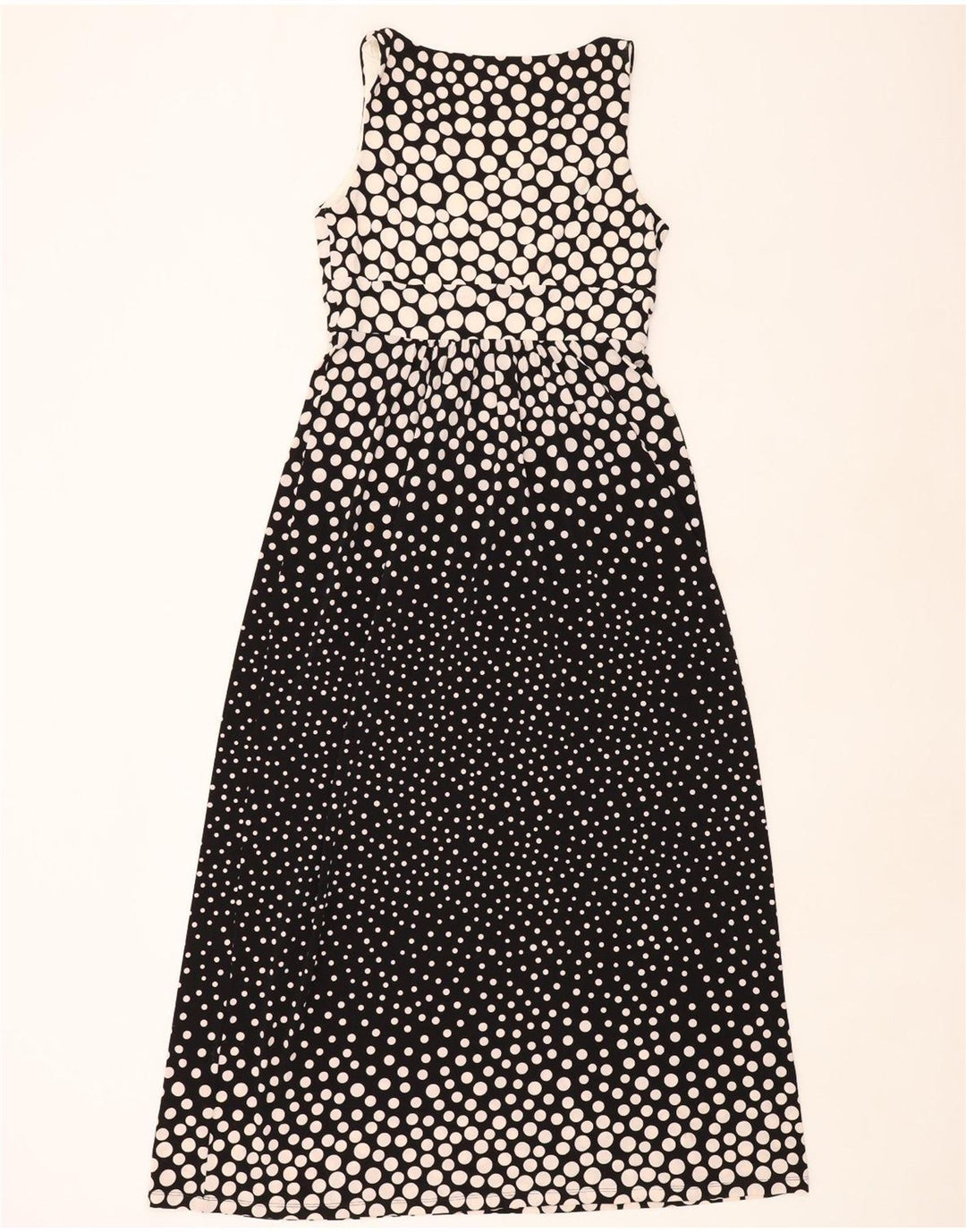 CHAPS Vestido largo sin mangas para mujer UK 44 Grande Poliéster con lunares negros
