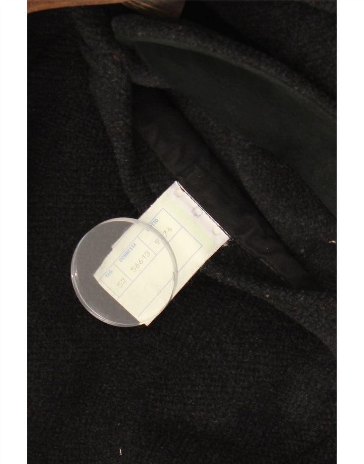Moorbrook Trenca con capucha para hombre IT 52 XL Lana negra