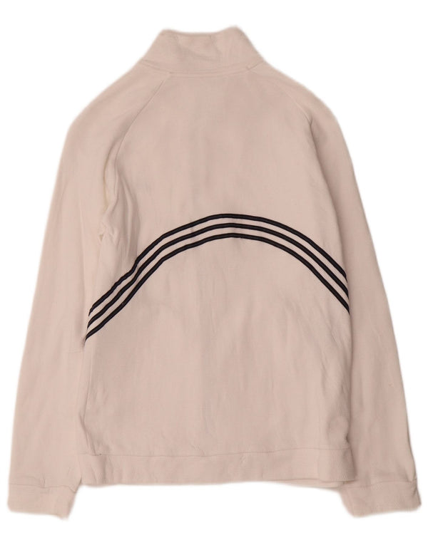 Adidas - Chaqueta de chándal para mujer, ajuste regular, talla 40, talla mediana, color blanco a rayas