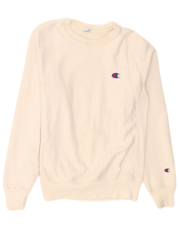Champion Sudadera De Tejido Inverso Para Hombre Jersey Pequeño De Algodón Blanco