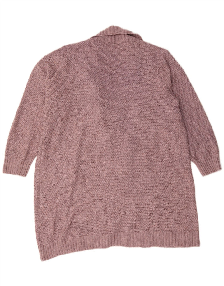 Autograph Suéter tipo cárdigan abierto para mujer UK 40 XL Poliéster rosa