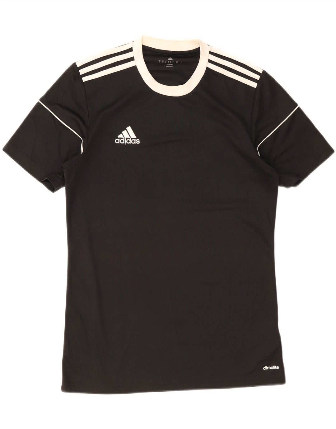 Adidas Hombre Climalite Camiseta Top Pequeño Negro Colorblock Poliéster