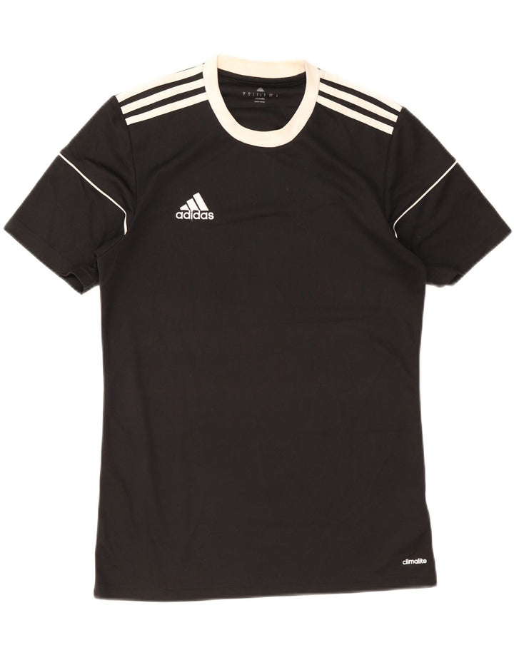 Adidas Hombre Climalite Camiseta Top Pequeño Negro Colorblock Poliéster