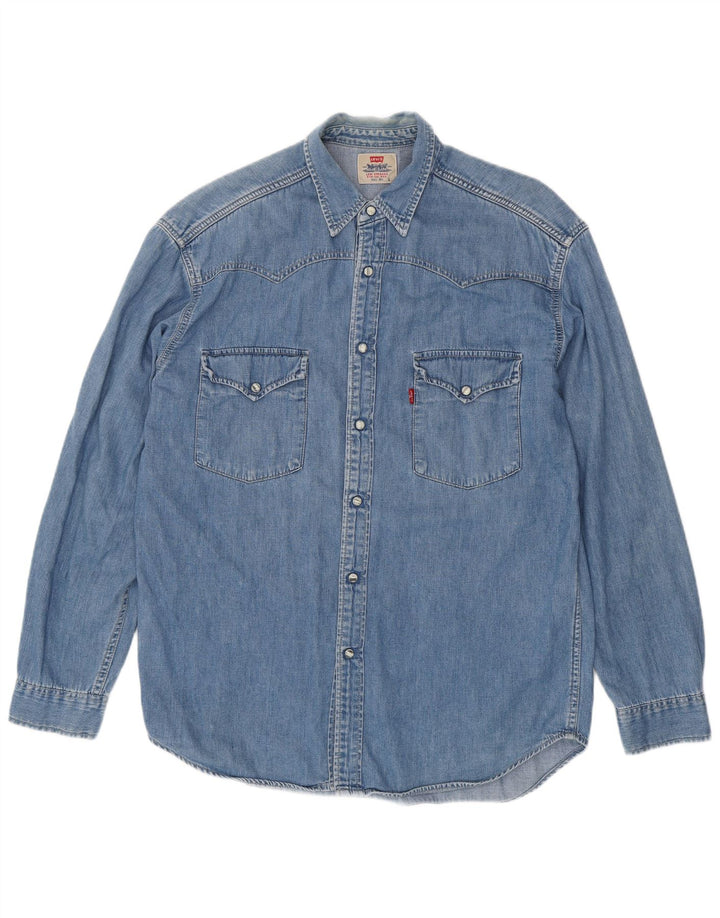 Camisa vaquera Levi's para hombre de algodón azul grande