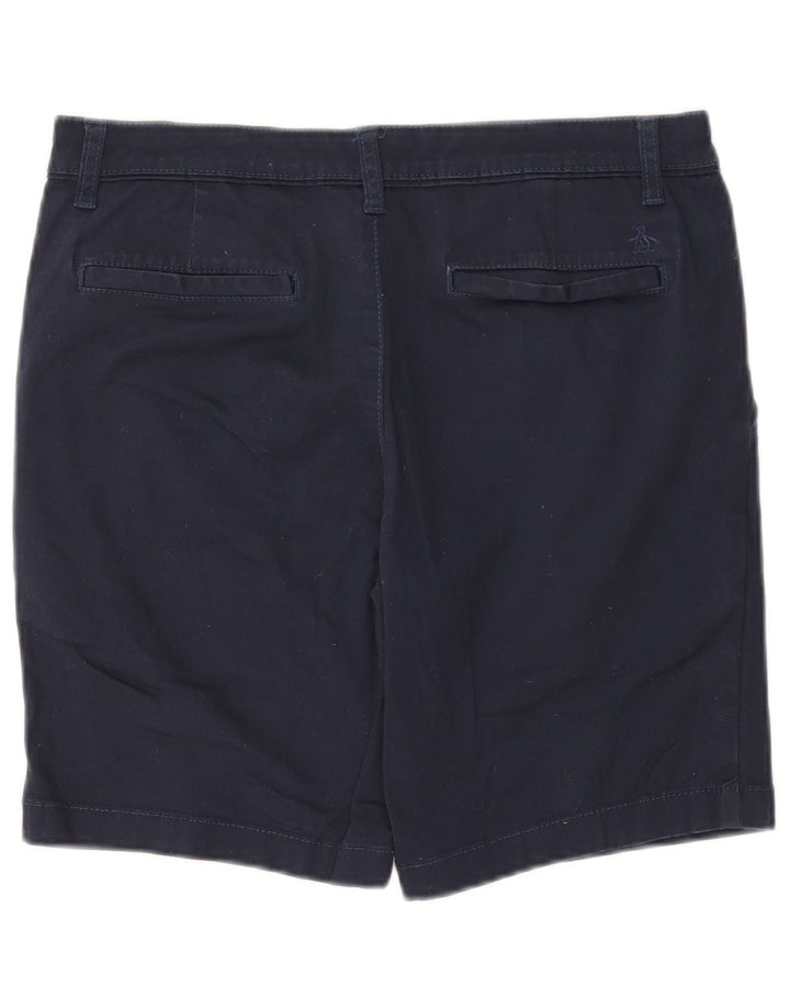 Penguin Mens Chino Shorts W36 Grande Azul Marino Algodón