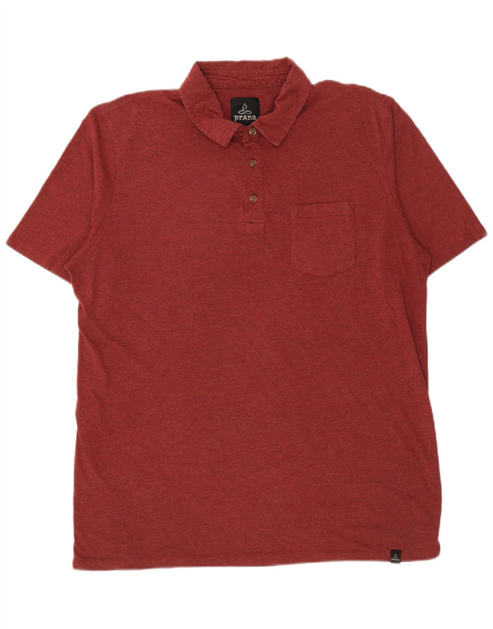Prana - Polo para hombre, talla grande, color rojo