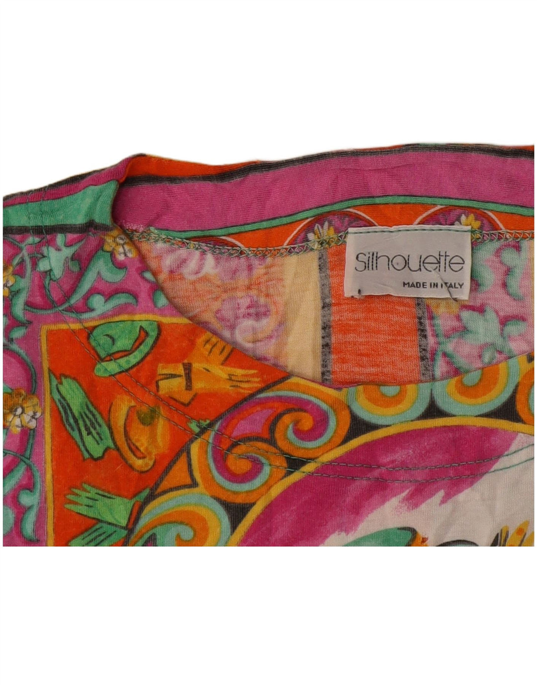 Silhouette Camiseta gráfica para mujer Top UK 46 Large Multicolor Patchwork