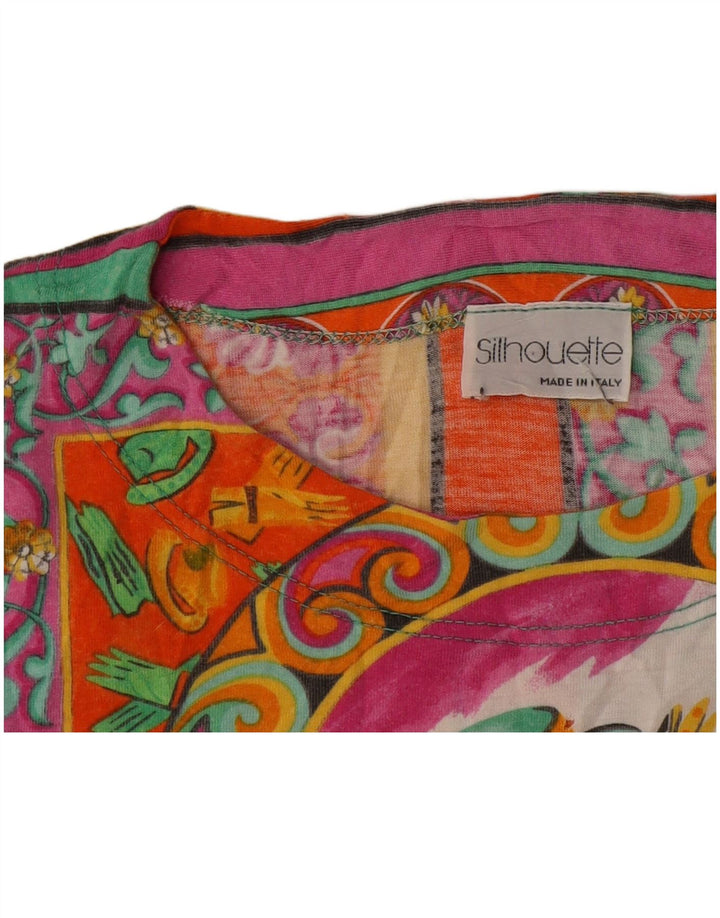 Silhouette Camiseta gráfica para mujer Top UK 46 Large Multicolor Patchwork