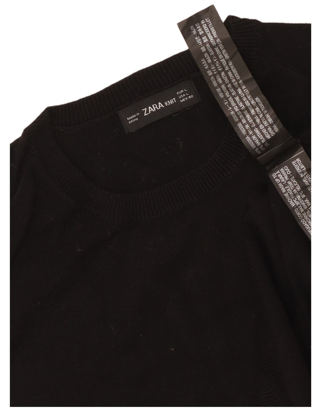 Zara - Camiseta sin mangas para mujer, talla 40, talla grande, viscosa negra