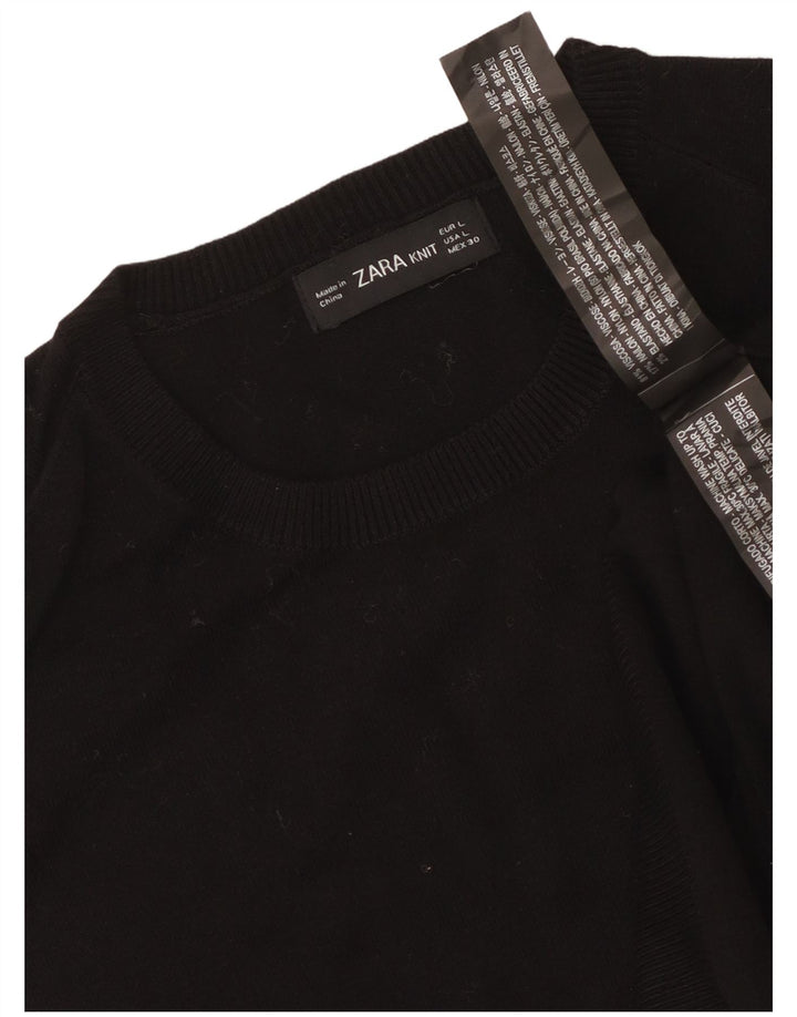 Zara - Camiseta sin mangas para mujer, talla 40, talla grande, viscosa negra
