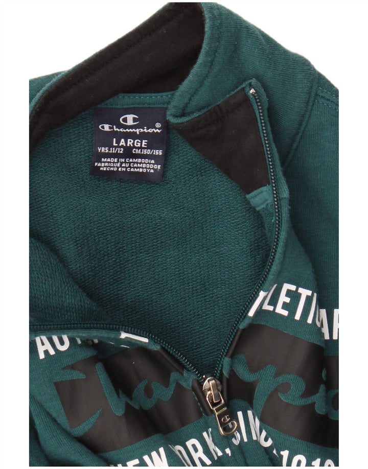 Champion Chaqueta de chándal gráfica para niños 11-12 años Grande Verde