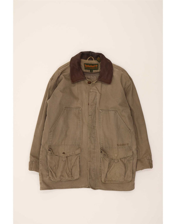 Timberland Mens Weathergear Utility Jacket UK 36 Pequeño Algodón Gris