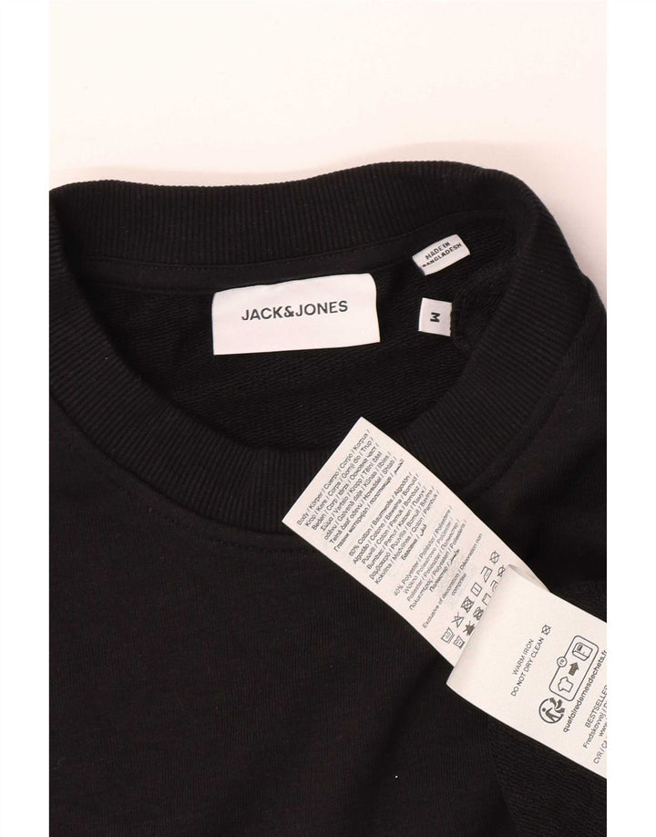 Jack & Jones Hombre Sudadera Gráfica Jumper Medium Negro Algodón