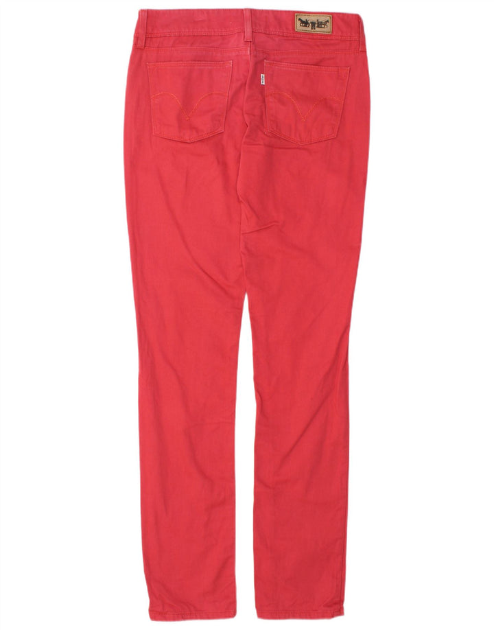 LEVI'S Mujer 473 Skinny Casual Pantalones W31 L34 Algodón Rojo