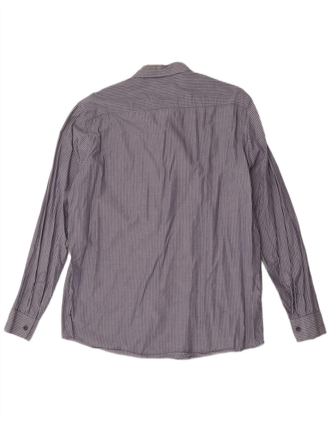 Wrangler Camisa para hombre grande de algodón con rayas diplomáticas en azul marino